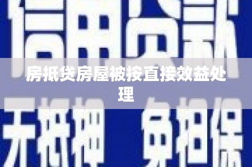 额济纳旗房抵贷房屋被按直接效益处理