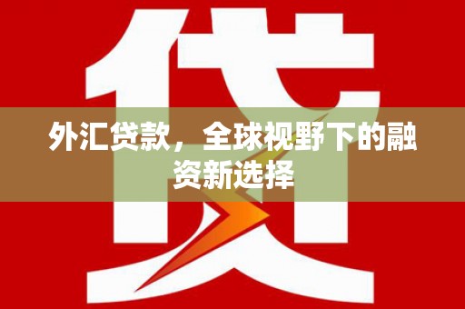 色达外汇贷款，全球视野下的融资新选择