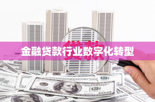 金城金融贷款行业数字化转型