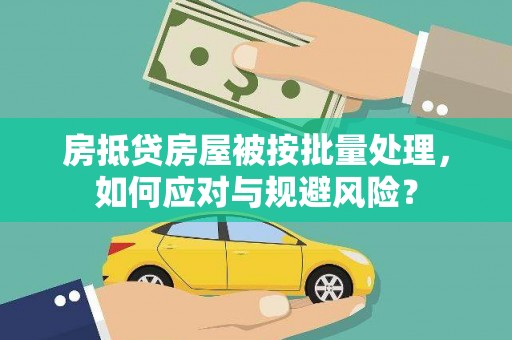 包河房抵贷房屋被按批量处理，如何应对与规避风险？