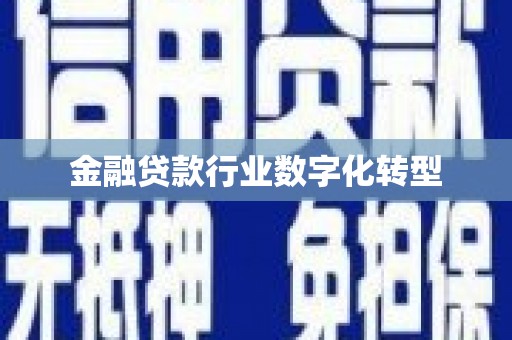 南阳金融贷款行业数字化转型