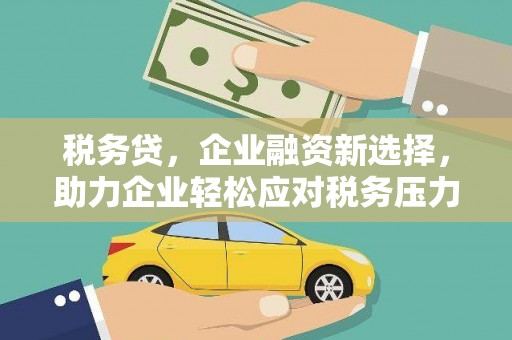 扎兰屯税务贷，企业融资新选择，助力企业轻松应对税务压力