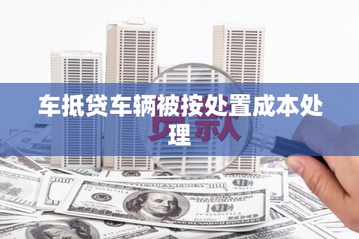 内丘车抵贷车辆被按处置成本处理