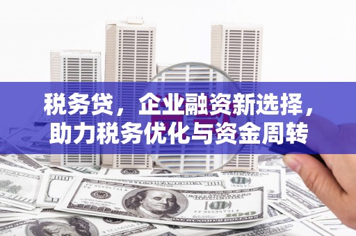 南庄税务贷，企业融资新选择，助力税务优化与资金周转
