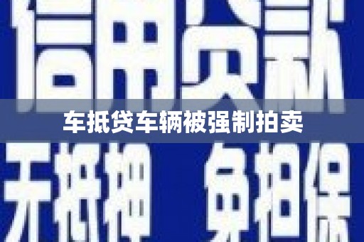 内乡车抵贷车辆被强制拍卖