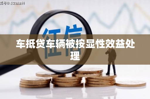 应城车抵贷车辆被按显性效益处理