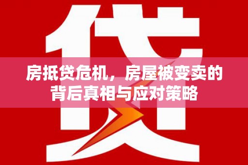 左镇房抵贷危机，房屋被变卖的背后真相与应对策略