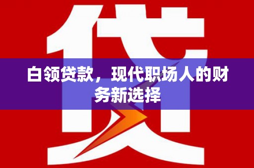 浉河白领贷款，现代职场人的财务新选择
