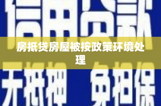 资阳房抵贷房屋被按政策环境处理