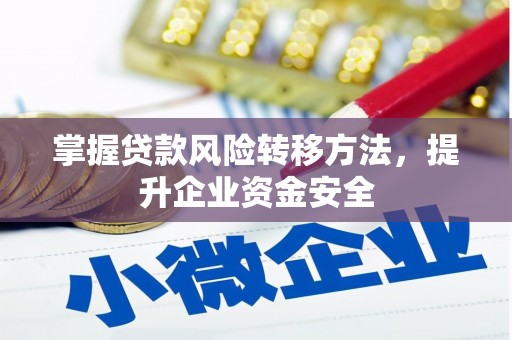 大武口掌握贷款风险转移方法，提升企业资金安全