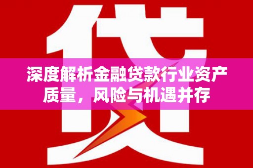 扎鲁特旗深度解析金融贷款行业资产质量，风险与机遇并存