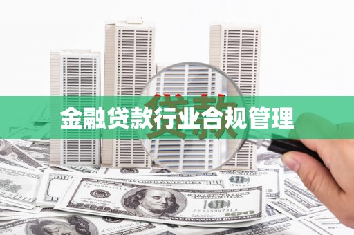 兰陵金融贷款行业合规管理