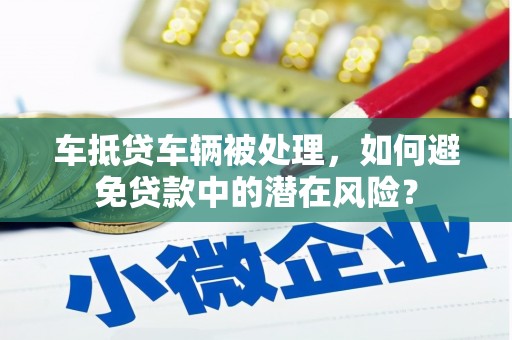 蜀山车抵贷车辆被处理，如何避免贷款中的潜在风险？