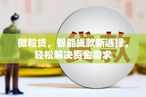 定西微粒贷，智能贷款新选择，轻松解决资金需求