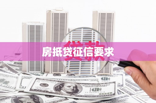 桃山房抵贷征信要求