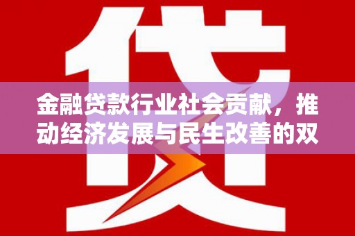 乃东金融贷款行业社会贡献，推动经济发展与民生改善的双重引擎