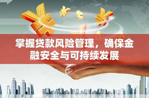 将乐掌握贷款风险管理，确保金融安全与可持续发展