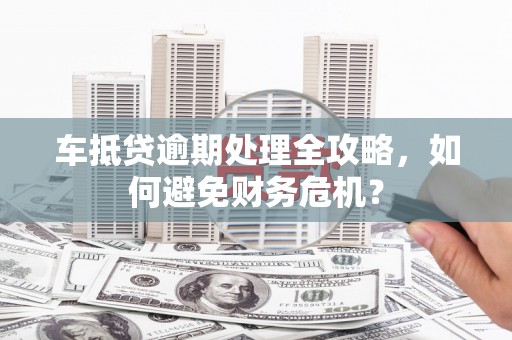 将乐车抵贷逾期处理全攻略，如何避免财务危机？