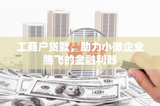 仓山工商户贷款，助力小微企业腾飞的金融利器