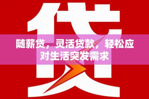 宣汉随薪贷，灵活贷款，轻松应对生活突发需求