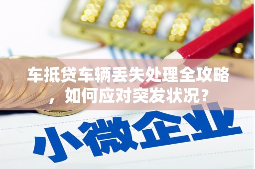 郧阳车抵贷车辆丢失处理全攻略，如何应对突发状况？