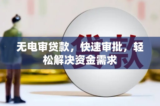 河北无电审贷款，快速审批，轻松解决资金需求
