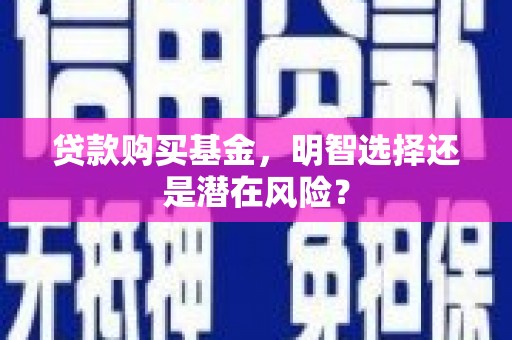 宣汉贷款购买基金，明智选择还是潜在风险？