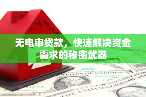 东胜无电审贷款，快速解决资金需求的秘密武器