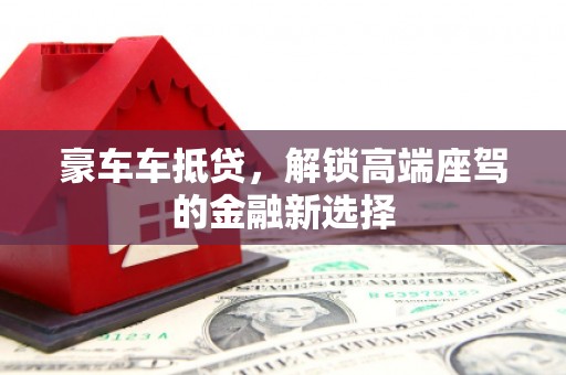 望谟豪车车抵贷，解锁高端座驾的金融新选择