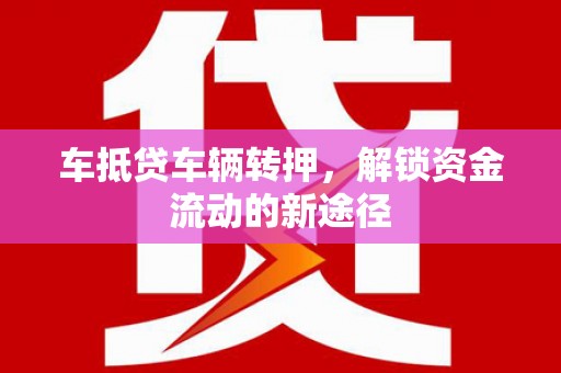 炎陵车抵贷车辆转押，解锁资金流动的新途径