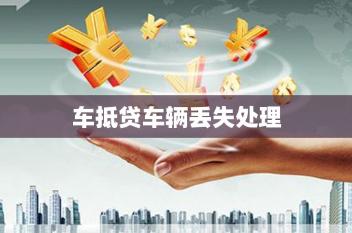 永城车抵贷车辆丢失处理