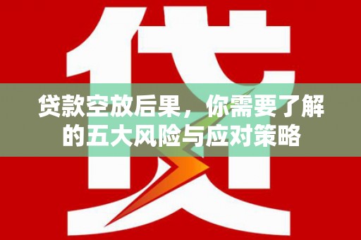 南召贷款空放后果，你需要了解的五大风险与应对策略