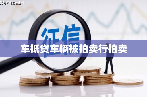 禹会车抵贷车辆被拍卖行拍卖