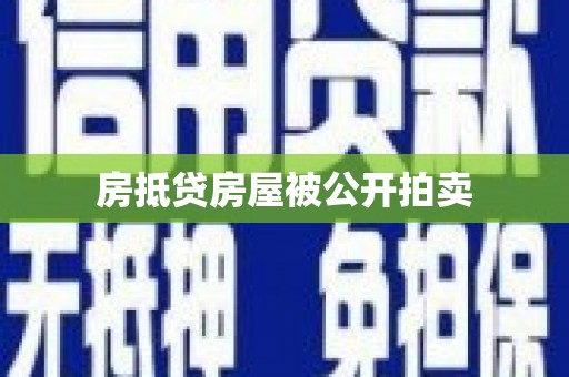 碑林房抵贷房屋被公开拍卖