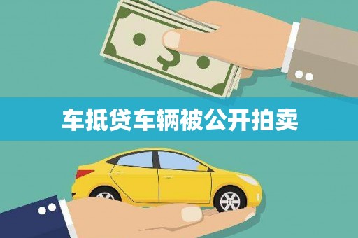 罗江车抵贷车辆被公开拍卖