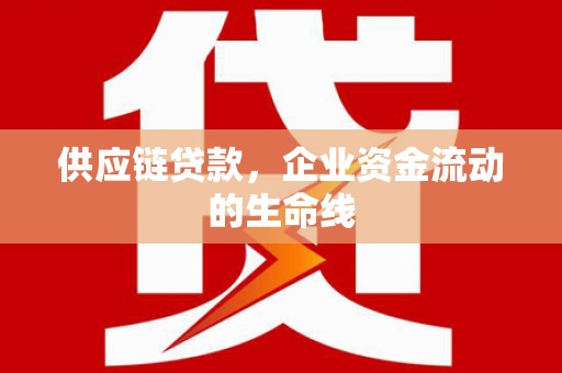 密山供应链贷款，企业资金流动的生命线