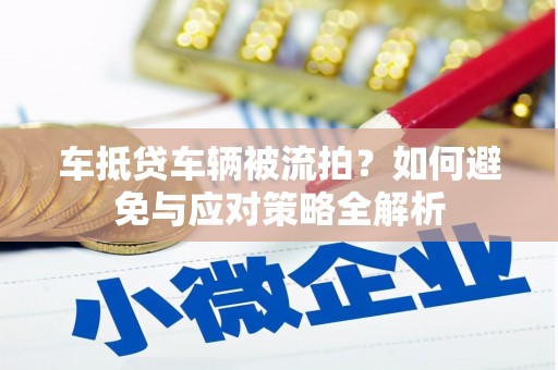 盘龙车抵贷车辆被流拍？如何避免与应对策略全解析