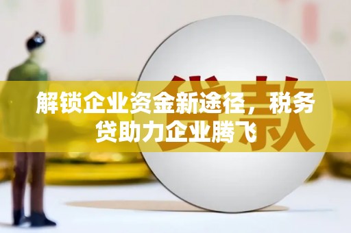 宣城解锁企业资金新途径，税务贷助力企业腾飞
