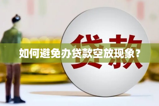 平顶山如何避免办贷款空放现象？