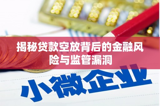 泰武揭秘贷款空放背后的金融风险与监管漏洞