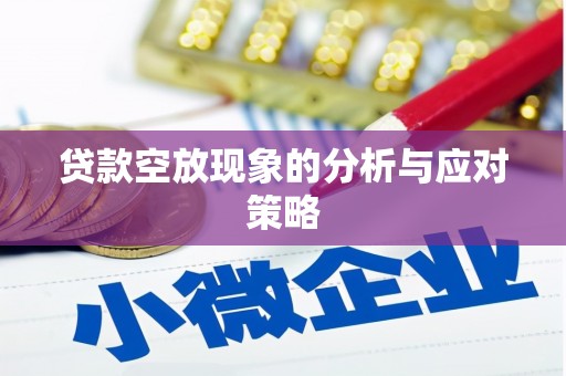 安义贷款空放现象的分析与应对策略