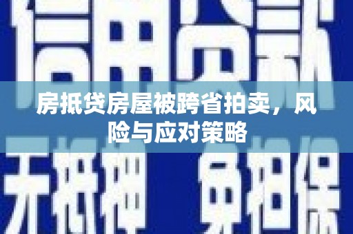 漳州房抵贷房屋被跨省拍卖，风险与应对策略